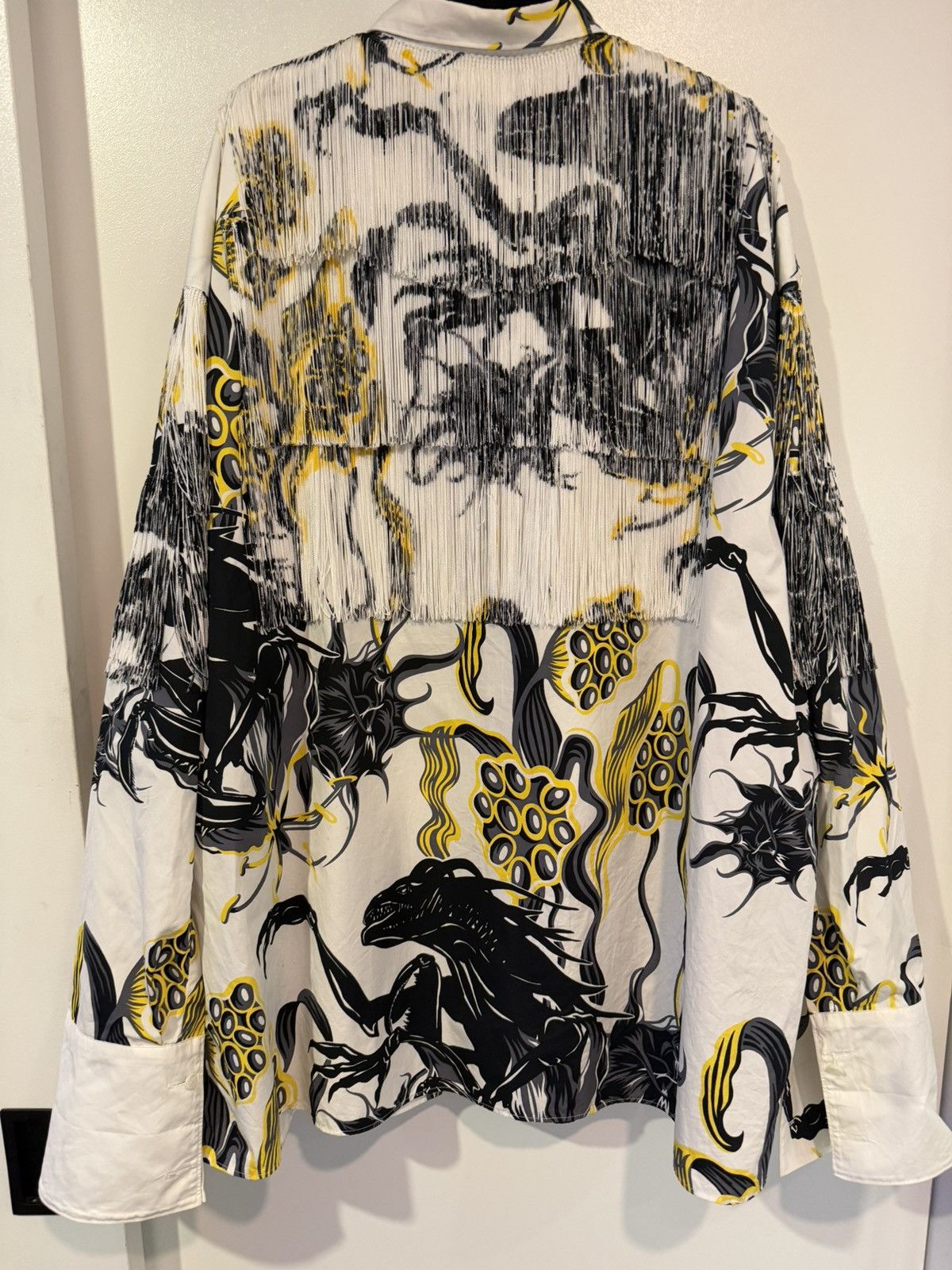 Prada PRINTED COTTON SHIRT WITH FRINGE Size US S / EU 44-46 / 1 - 2 Thumbnail