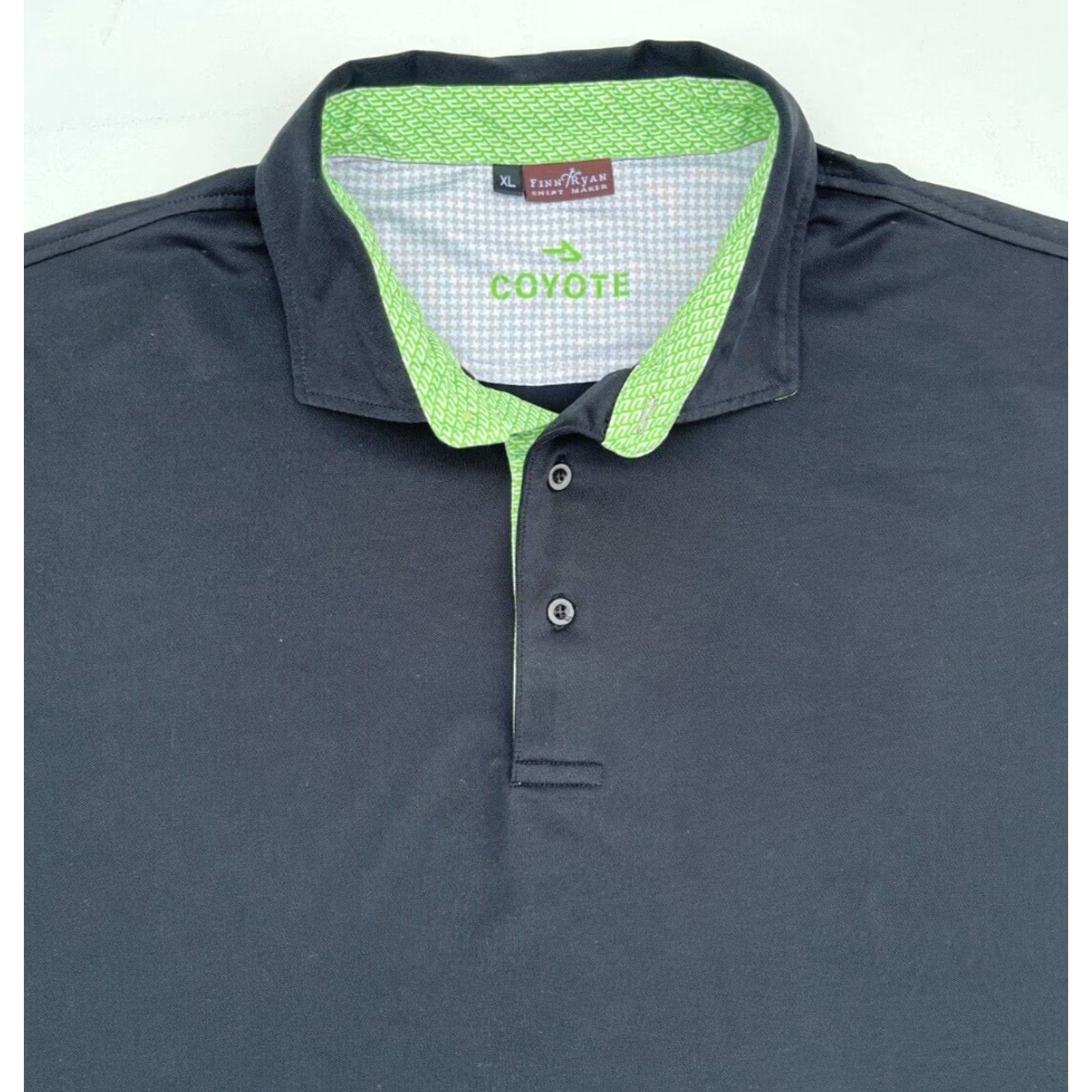 Vintage Finn Ryan Shirt Maker Men's Performance Polo Shirt XL Black Short Sleeve Collared Polo Shirt Size US XL / EU 56 / 4 - 3 Thumbnail