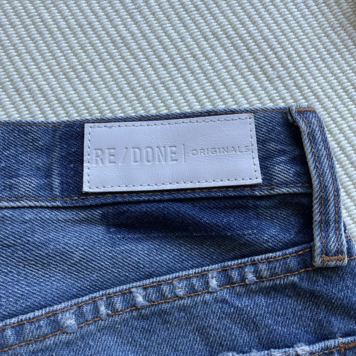 RE/DONE RE/DONE Originals Distressed High Rise Ankle Crop Jeans Size 27" / US 4 / IT 40 - 12 Thumbnail