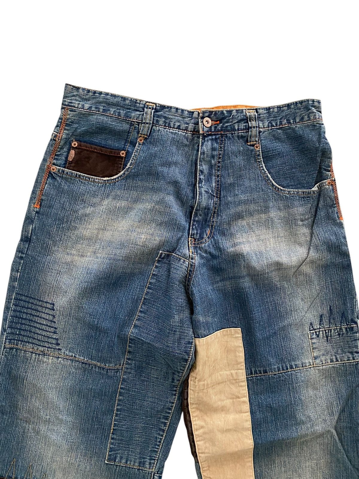 Japanese Brand PEPE JEANS patcwork style Baggy denim pants Kapital style Size US 30 / EU 46 - 9 Thumbnail