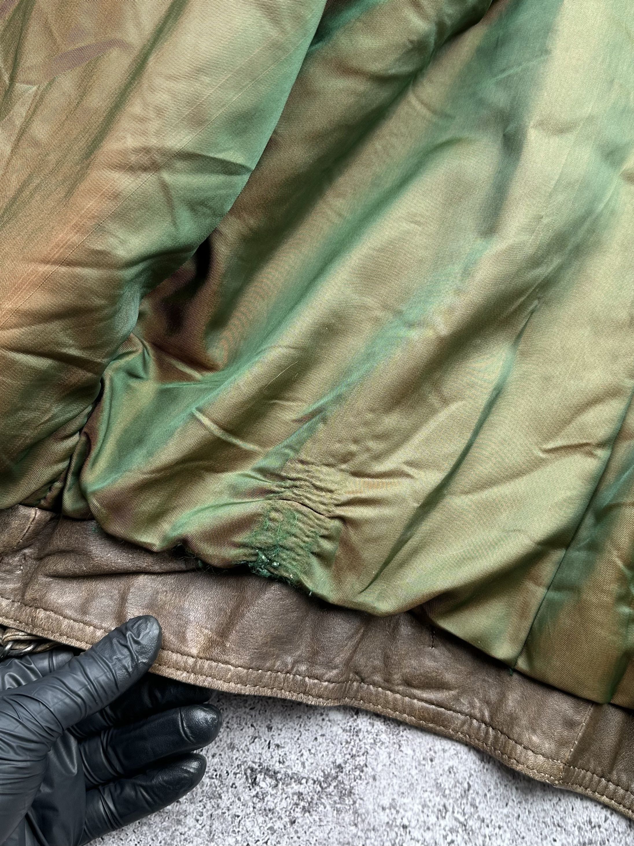 Genuine Leather Vintage Bondage Faded Leather Military Jacket C2(V13) Size US M / EU 48-50 / 2 - 6 Thumbnail