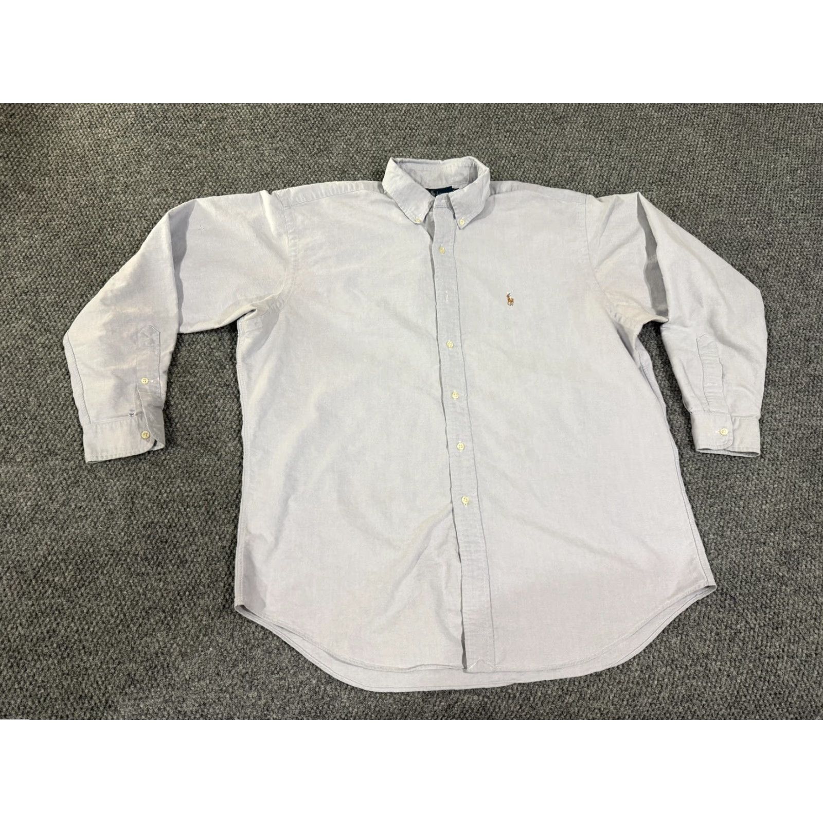 Ralph Lauren Ralph Lauren Blake Shirt Mens L Blue Solid Long Sleeve Button Down Oxford Size US L / EU 52-54 / 3 - 2 Thumbnail