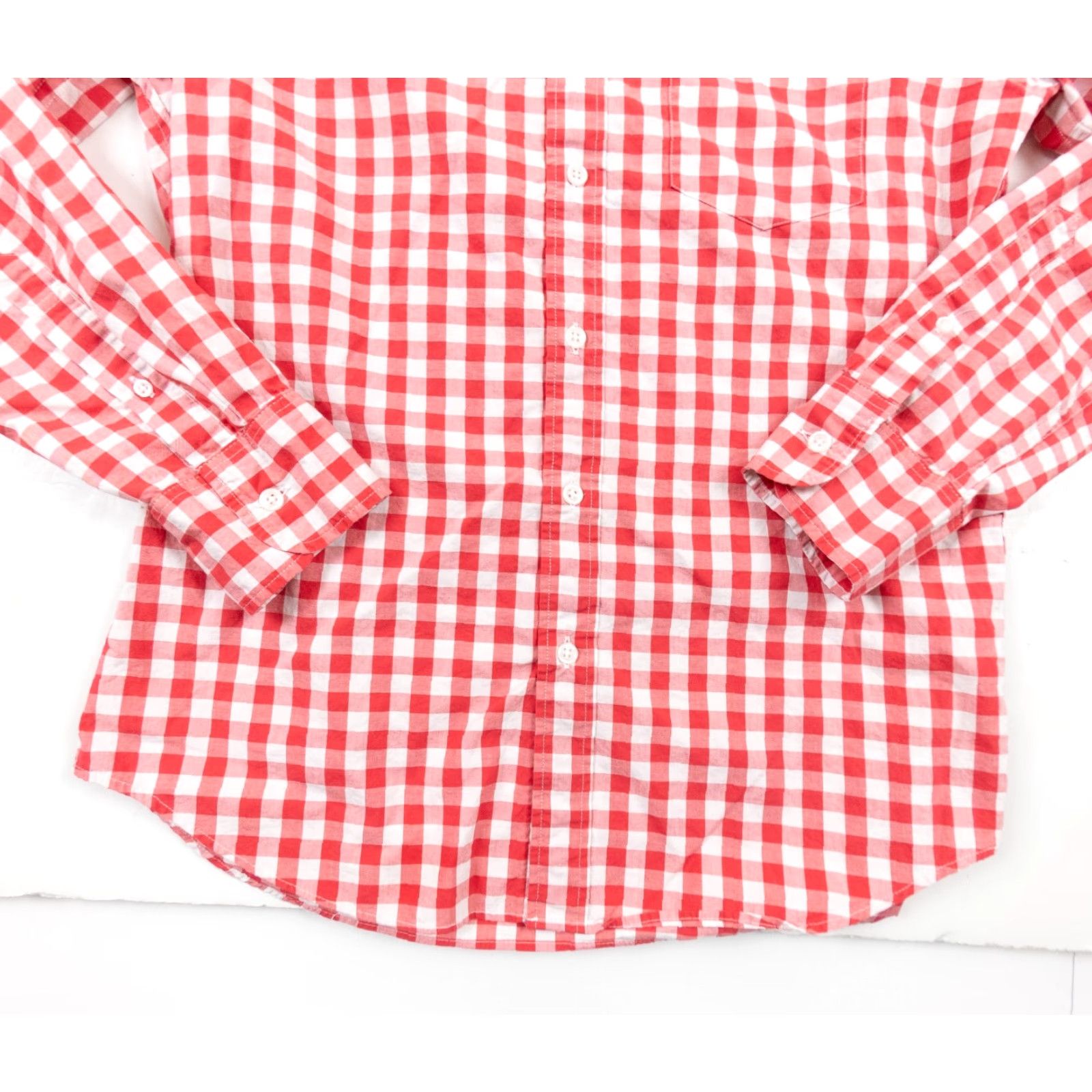 J.Crew J.CREW Shirt Mens Medium Red Button-Up Long Sleeve Flex Washed Plaid Slim Fit Adult Regular Size - Cotton Spandex Button-Down Casual Business Preppy Size US M / EU 48-50 / 2 - 3 Thumbnail