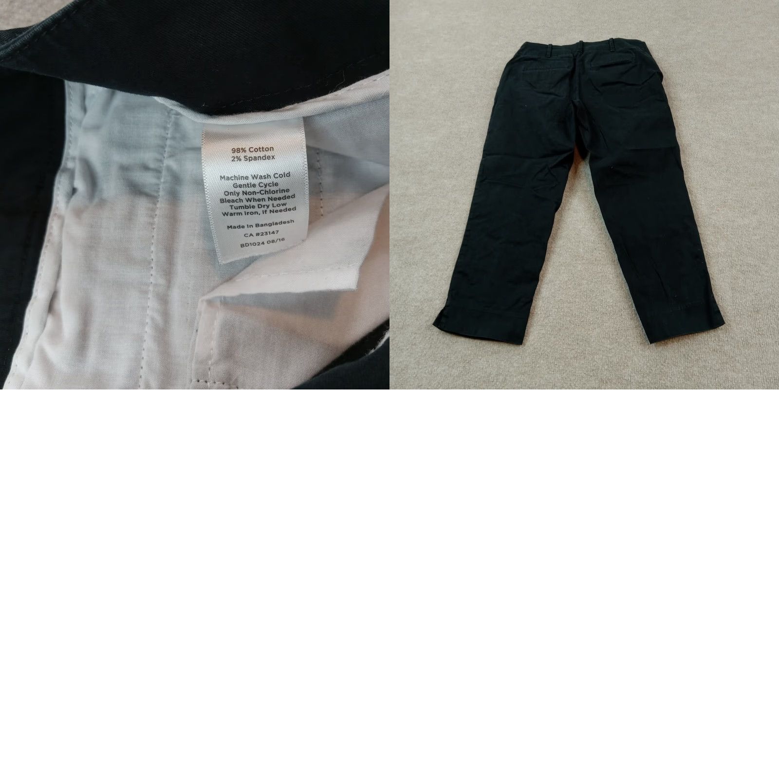 Talbots Talbots Petite Black Stretch Chino Straight Leg Pants Womens Size 4P Size 28" / US 6 / IT 42 - 8 Thumbnail