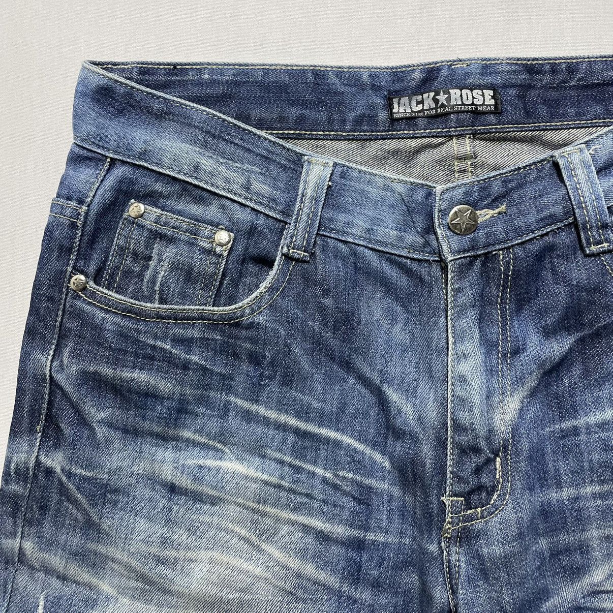 JACKROSE Vintage Jackrose Washed Distressed Jeans Size US 34 / EU 50 - 3 Thumbnail