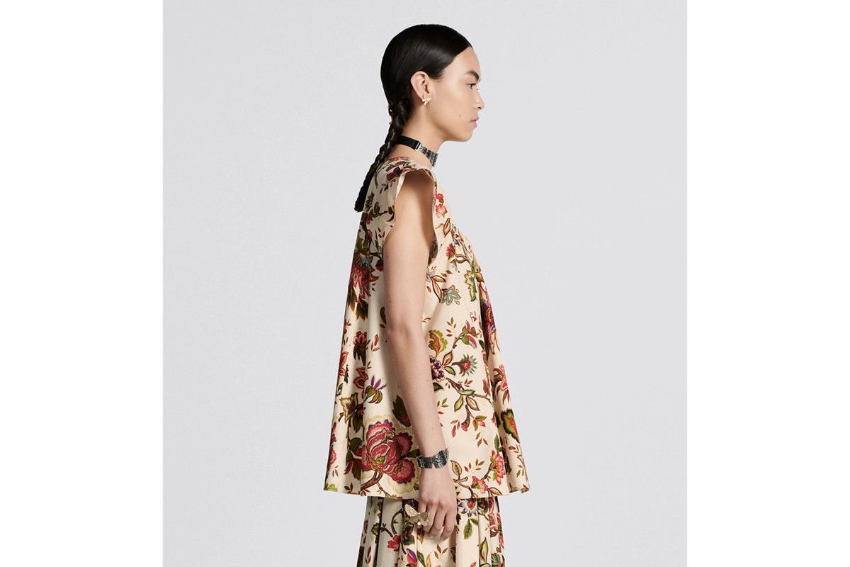Dior o1bcso1str0225 Huipil Inspired Blouse in Multicolor Size M / US 6-8 / IT 42-44 - 5 Thumbnail