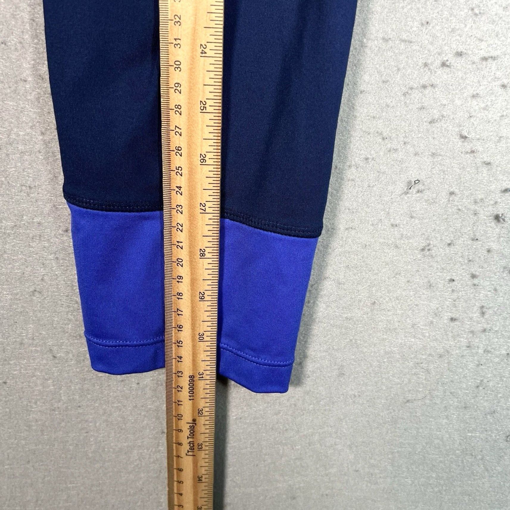 Nike VINTAGE Nike Dri Fit Athletic Tights Pants Women Large Blue Crop 3/4 Length Size 36" / US 14 / IT 50 - 3 Thumbnail