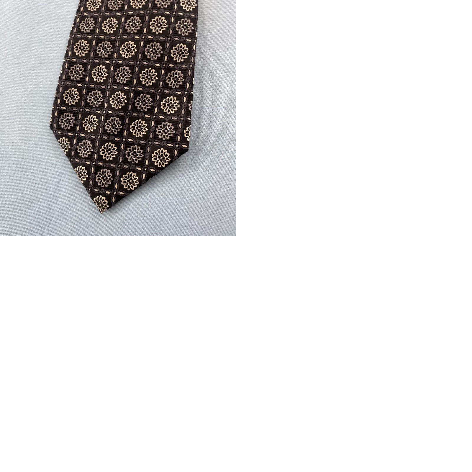 Vintage VINTAGE Necktie Silk Tie Deco Floral Woven Texture Blue White 4x60" Geometric Vintage Capsule Necktie Mens Size ONE SIZE - 11 Thumbnail