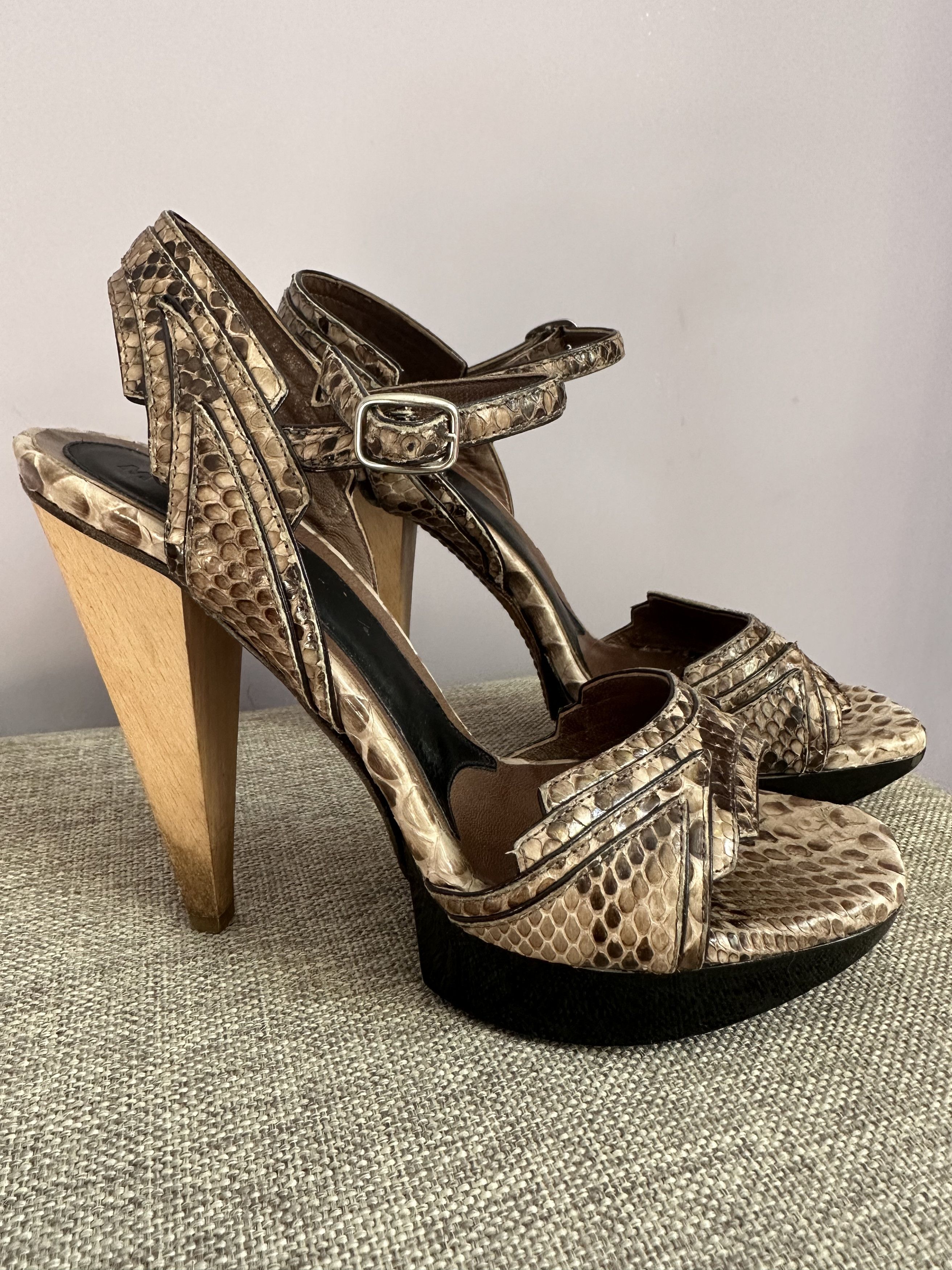 Marni Exotic pyton sandals Marni heels Size US 6 / IT 36 - 5 Thumbnail