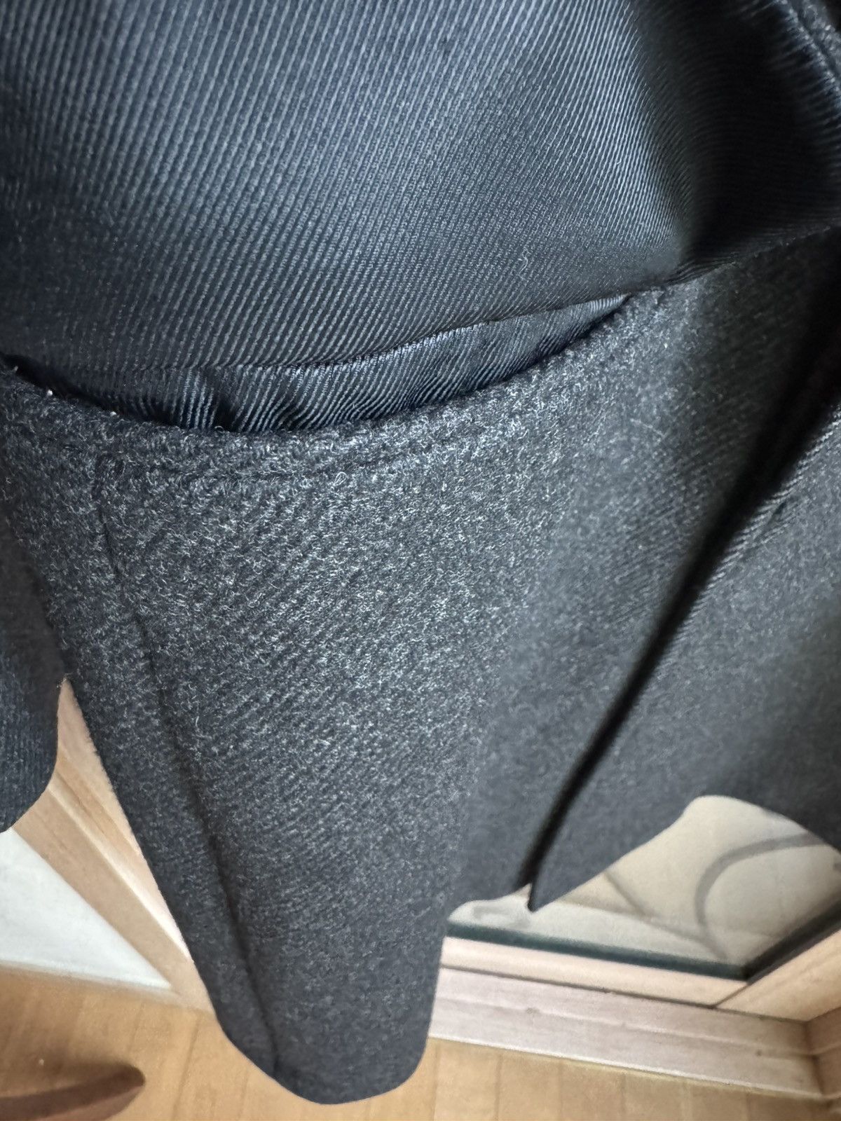 Dior × Hedi Slimane FW07 Dior Homme leather collar cashmere wool coat sz50 Size US M / EU 48-50 / 2 - 4 Thumbnail