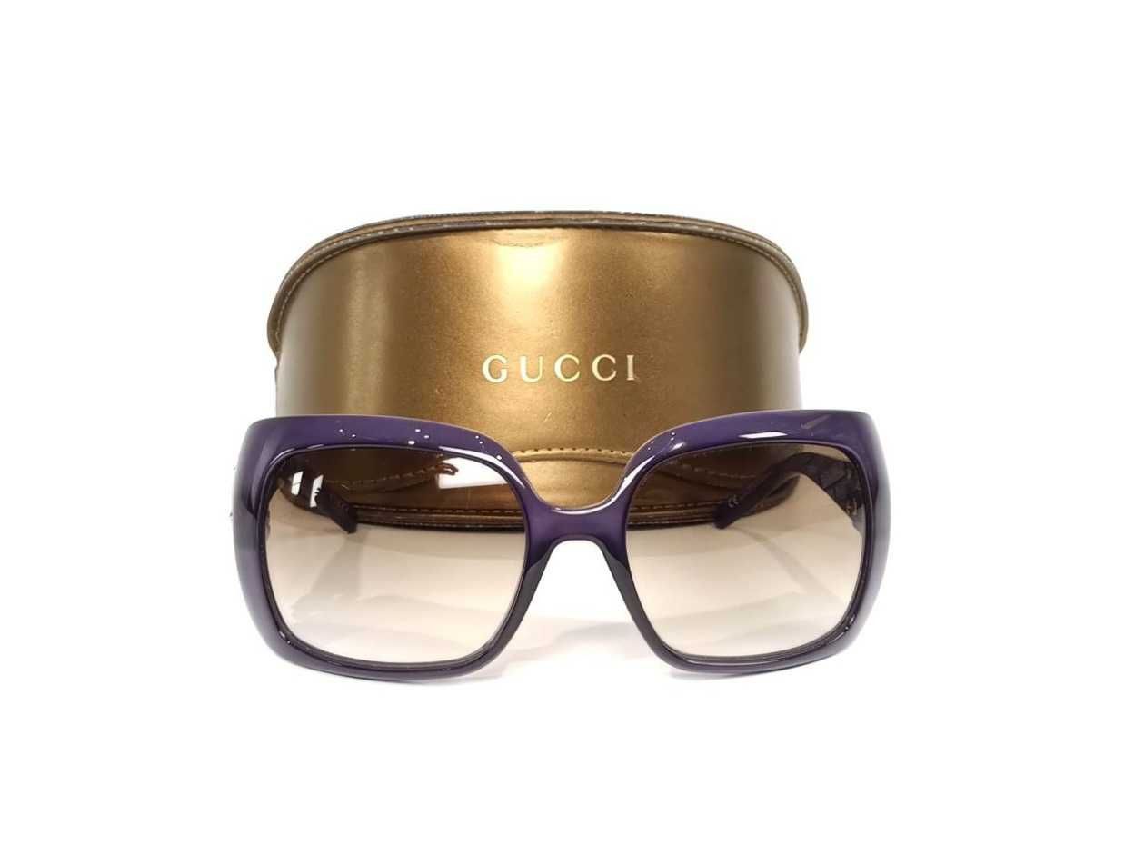 Gucci GUCCI Purple Frame Interlocking GG 3034/S Sunglasses Size ONE SIZE - 4 Thumbnail