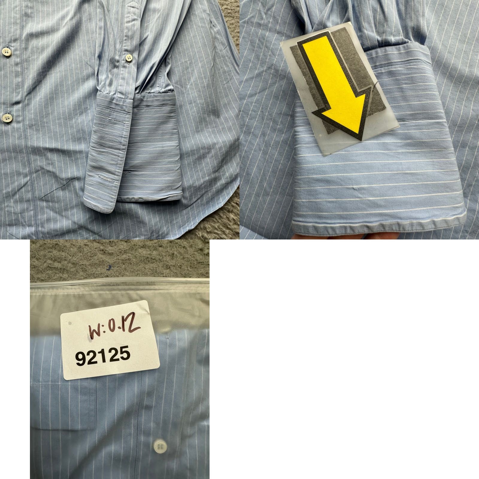 Brioni VINTAGE Brioni Pinstripe Blue Button-Up Dress Shirt Long Sleeve Mens 2XL Double Cuffs Size 48R - 8 Thumbnail