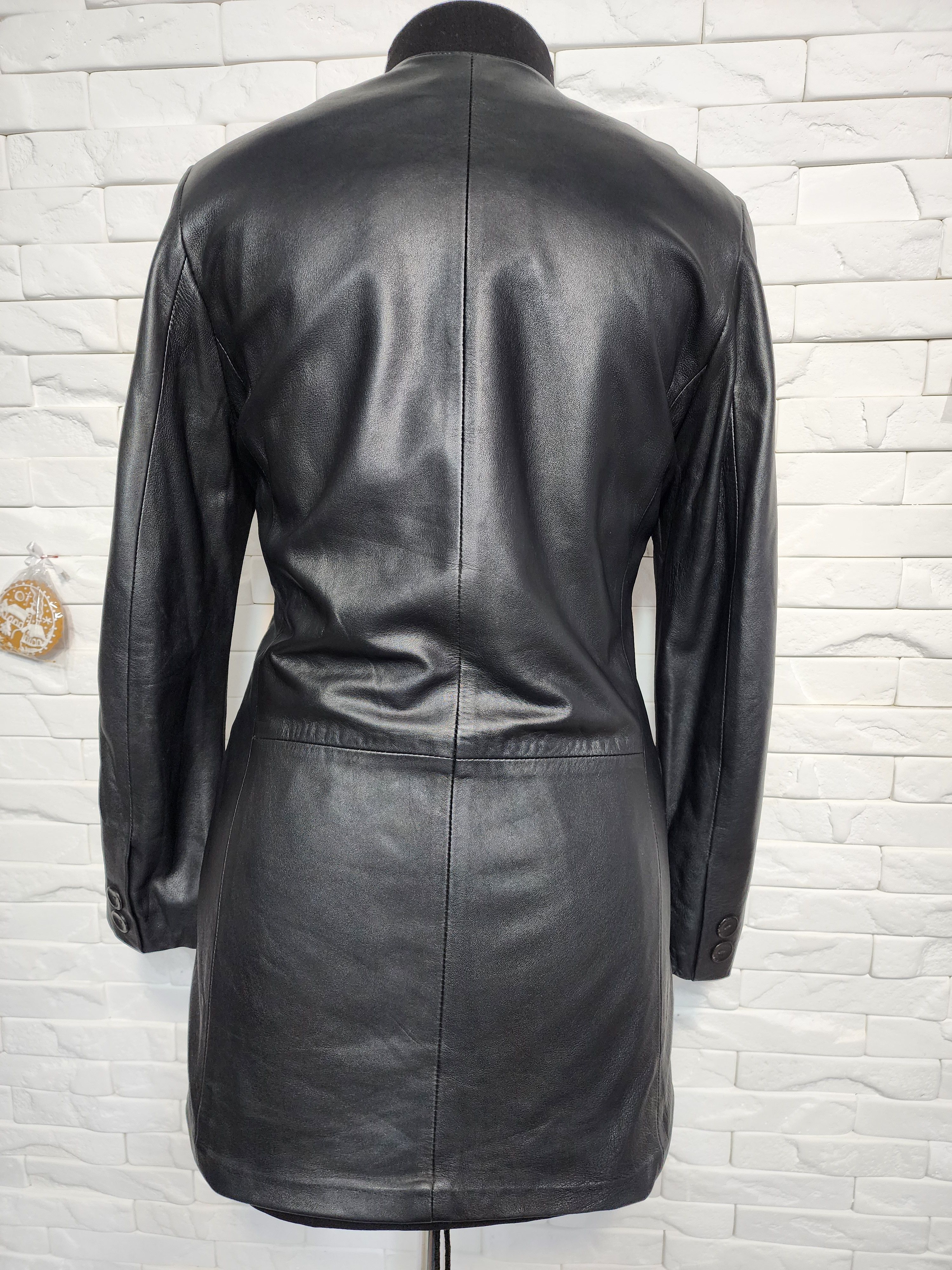 Genuine Leather Black Genuine Leather Jacket: Women's Elegant Style Size M / US 6-8 / IT 42-44 - 3 Thumbnail