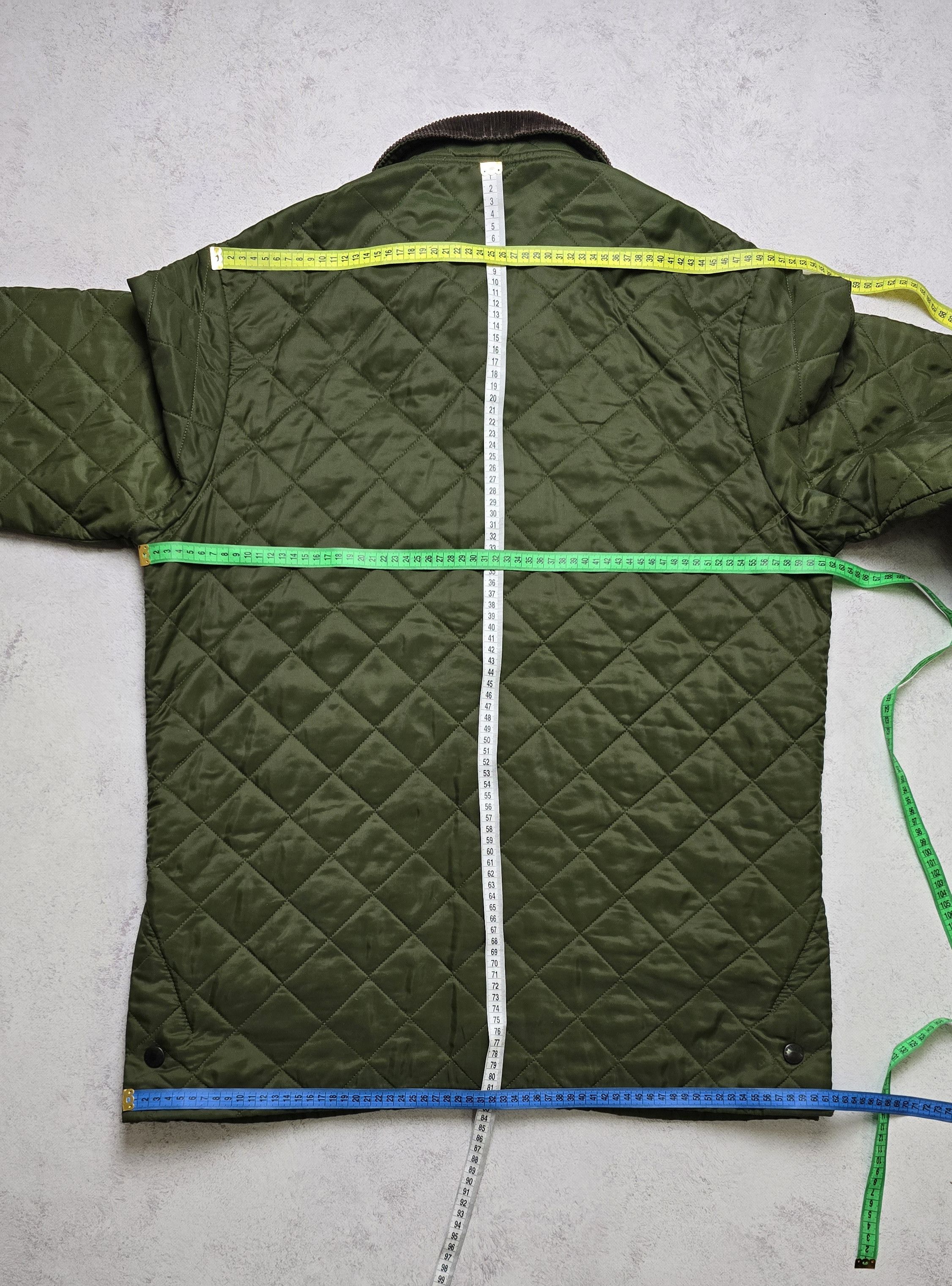 Barbour Liddesdale Quilted Jacket Olive Corduroy Collar Heritage Size US L / EU 52-54 / 3 - 3 Thumbnail