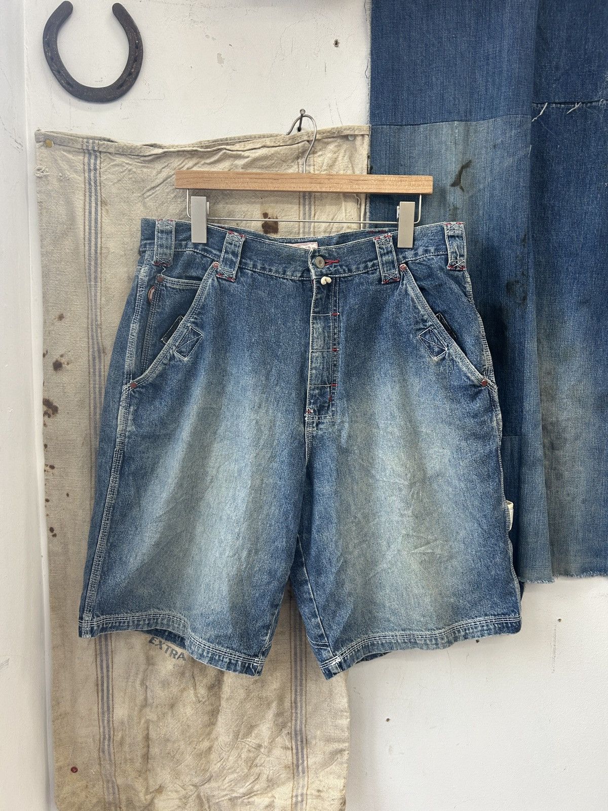 Ecko Unltd. × Marc Ecko × Vintage Vintage Y2K Ecko denim carpenter jean shorts Large 36” Size US 36 / EU 52 - 1 Thumbnail