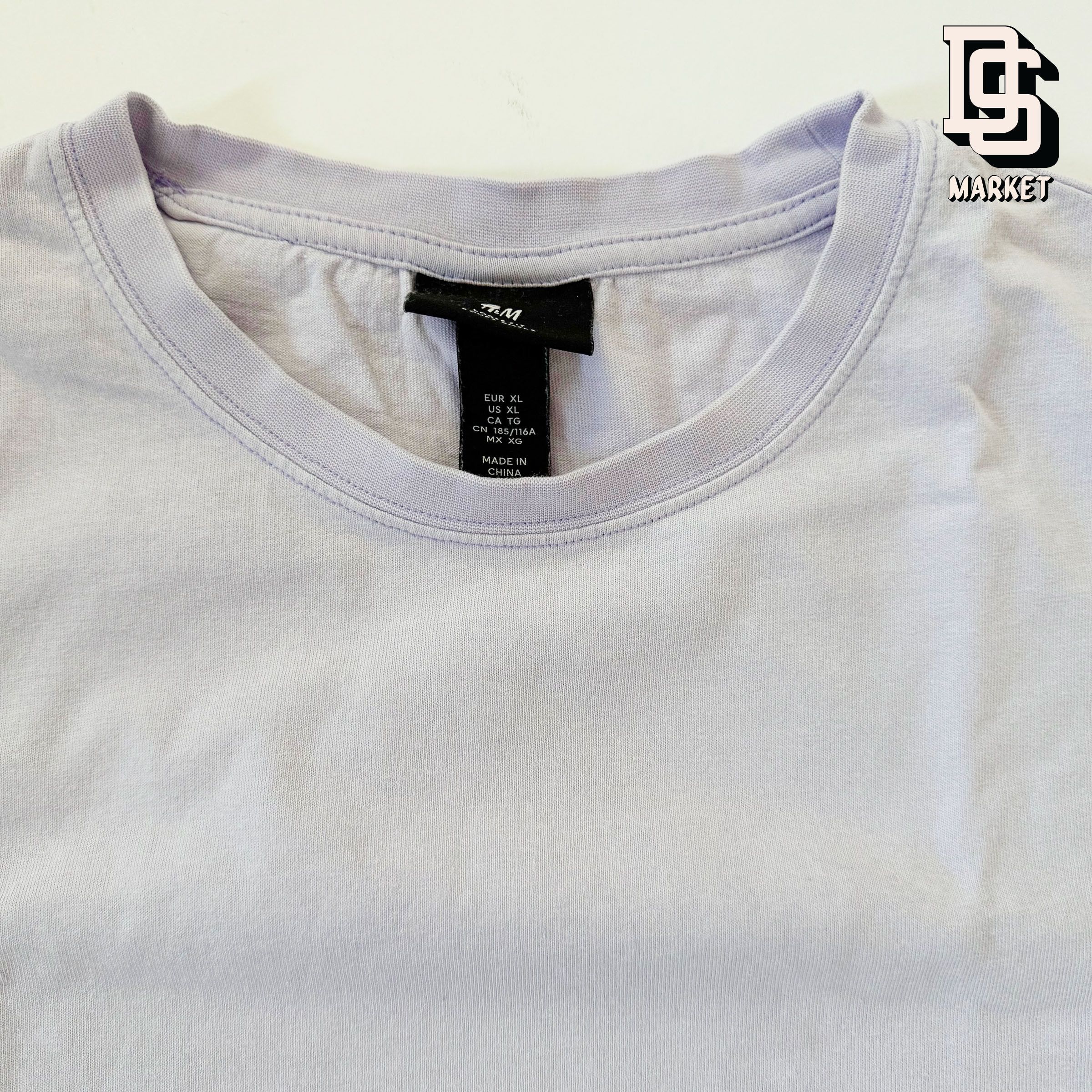 H&M LOT OF TWO H&M BASIC PLAIN TEES YELLOW LILAC PURPLE XL Size US XL / EU 56 / 4 - 6 Thumbnail