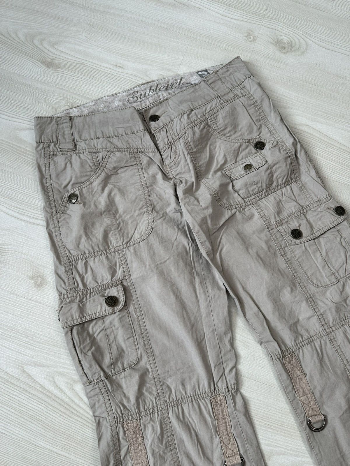 14th Addiction × Japanese Brand Vintage Y2k Cargo Baggy Pants Womens Streetwear Size 32" / US 10 / IT 46 - 4 Thumbnail