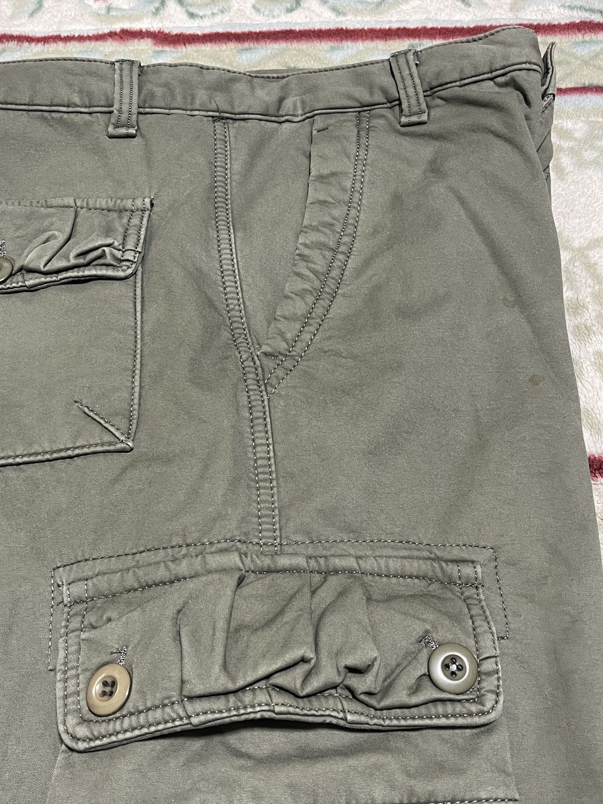 Japanese Brand Green olive Multipoket Cargo pants Y2k Baggy Size US 32 / EU 48 - 13 Thumbnail