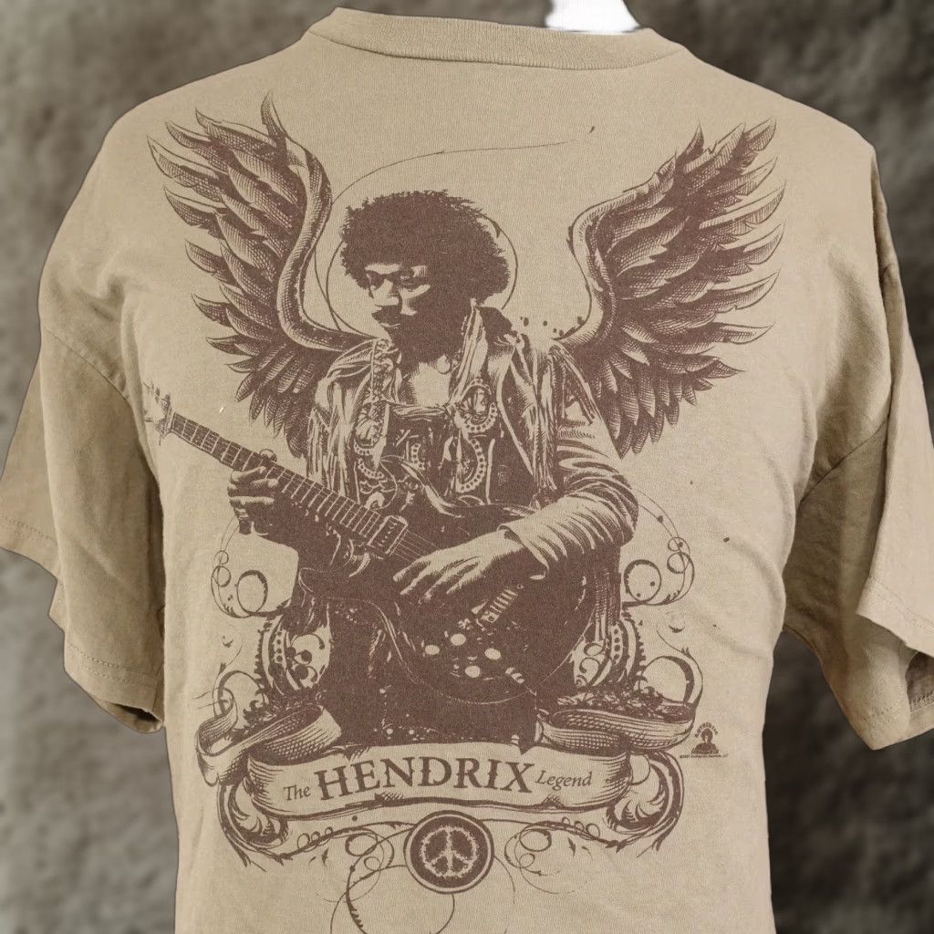 Vintage VINTAGE Jimi Hendrix T-Shirt Unisex Adults XL Brown 2000s Y2K Music Concert Rock Size US XL / EU 56 / 4 - 1 Thumbnail