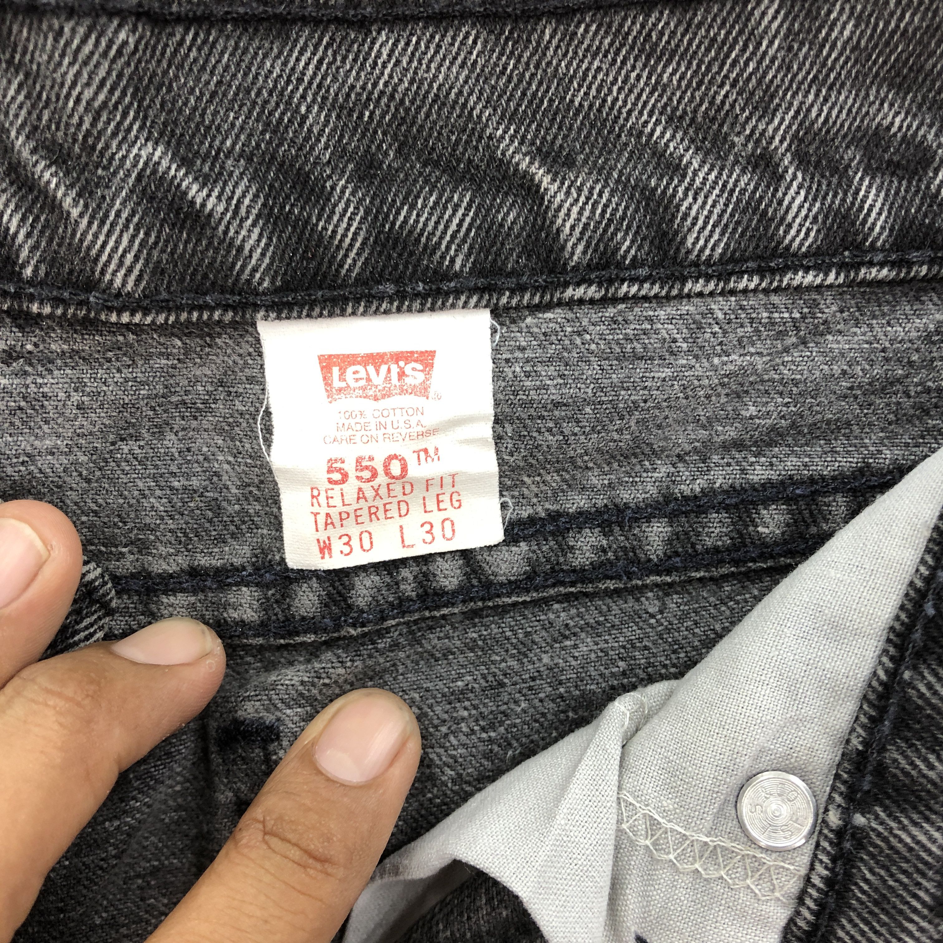 Levi's Vintage Levis 550 Faded Black Jeans Levi's Orange Tab Denim Size 26" / US 2 / IT 38 - 10 Thumbnail