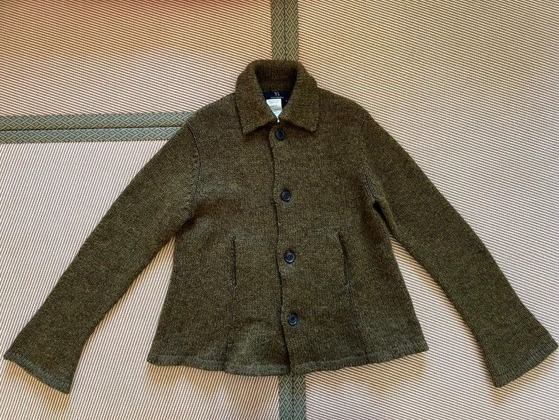 Y's Y's Thick Wool Cardigan Sweater in Brown Green-dmc Size US M / EU 48-50 / 2 - 1 Thumbnail
