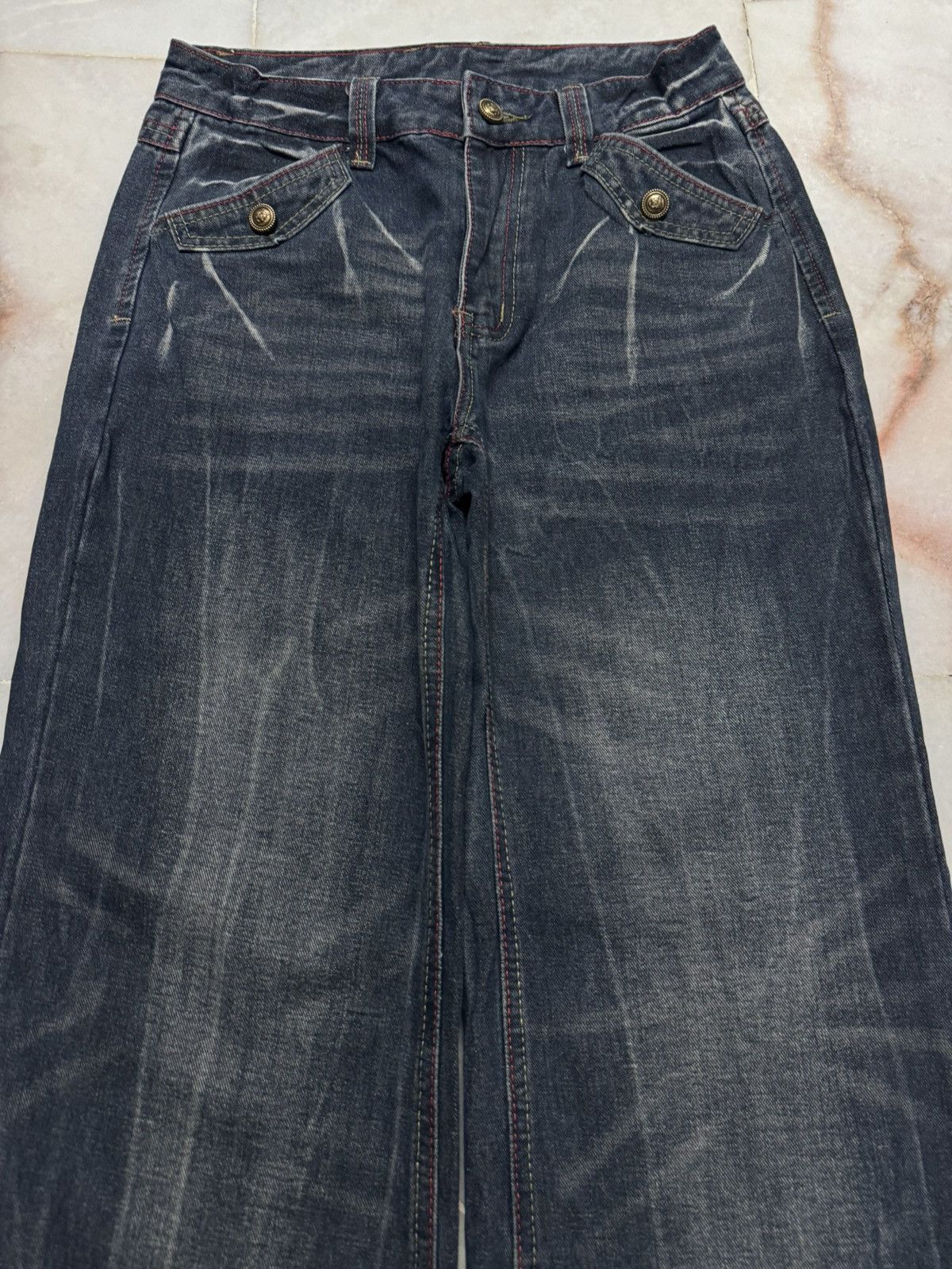 Tornado Mart BAGGY FLARE LEOPARD STUDDED ROMWE MUDMAX SICK BOOTCUT Size US 28 / EU 44 - 5 Thumbnail