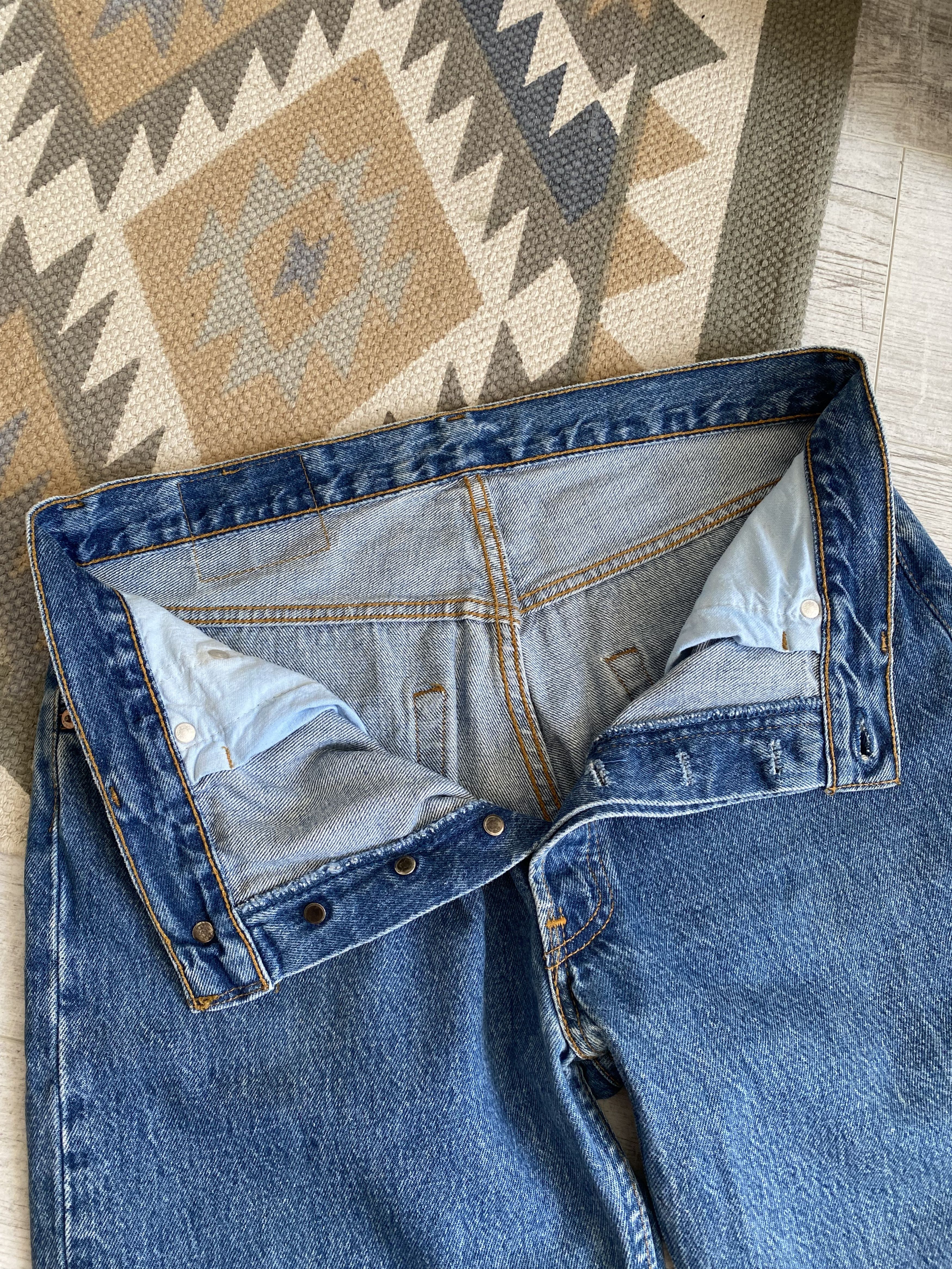 Levi's Vintage Levis Cotton Blue Washed Straight Jeans Size US 34 / EU 50 - 11 Thumbnail