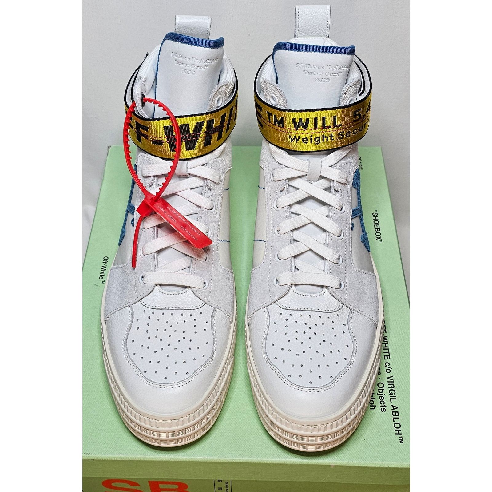 Off-White Off-White White Canvas and Leather Industrial High Top Size US 11 / EU 44 - 6 Thumbnail