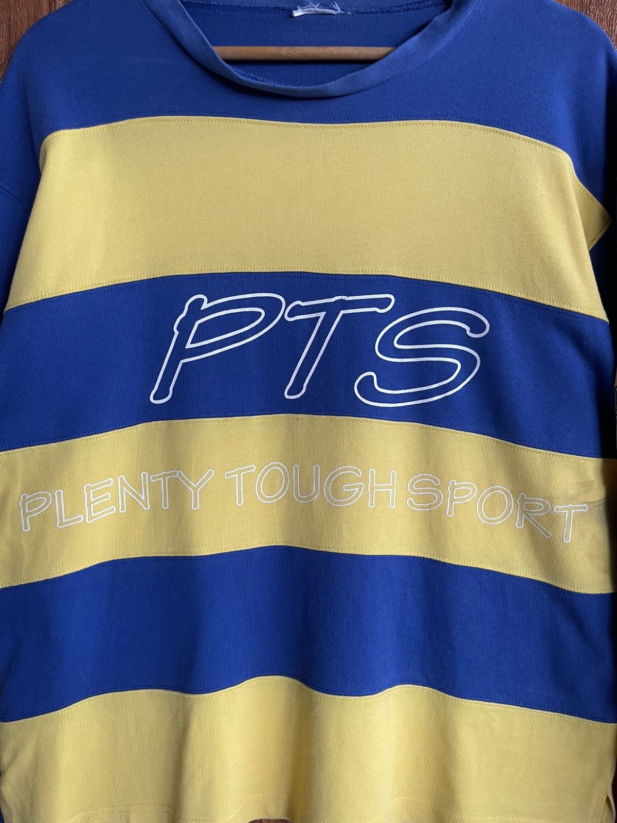 OVER THE STRiPES Vintage’90s🔥PLENTY TOUCH SPORT🔥Big Logo Spellout Striped Size US L / EU 52-54 / 3 - 3 Thumbnail