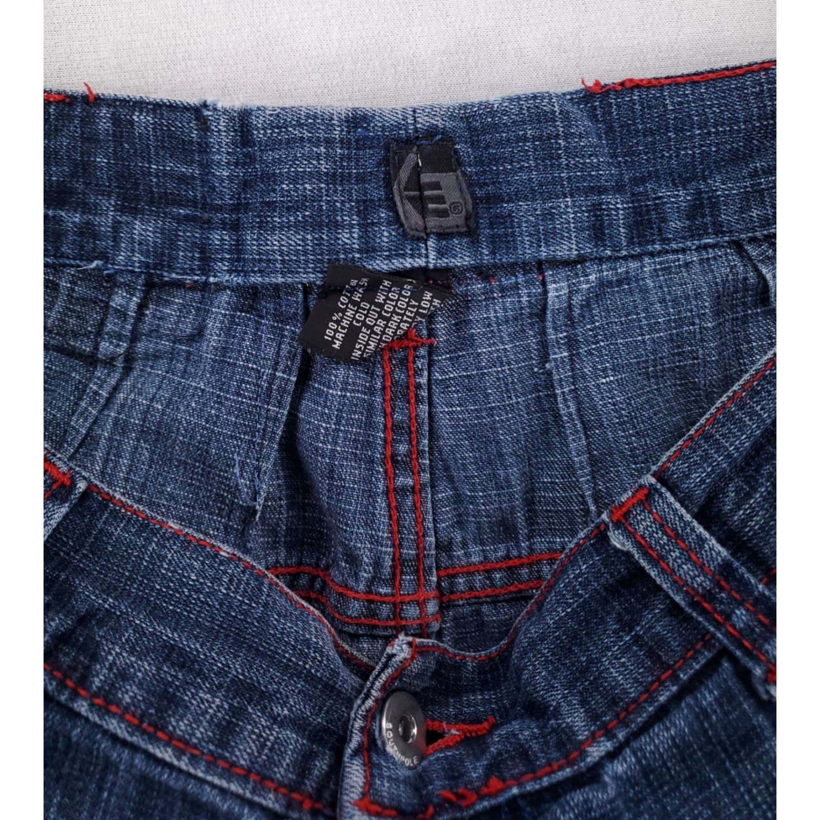 Southpole VINTAGE Southpole Jean Shorts Mens 35 Blue 14 Inch Inseam Darted Altered 90s Y2K Jean Shorts VTG 35 Mens Blue Size US 35 - 2 Thumbnail