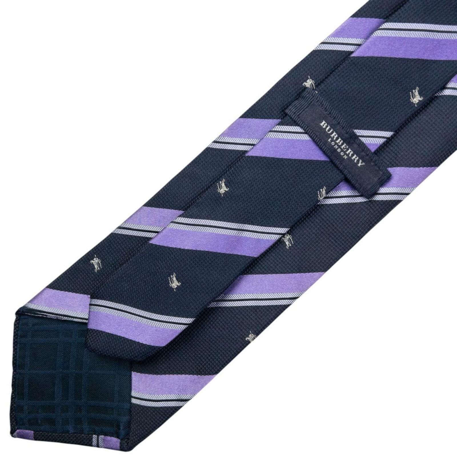 Burberry Vintage 2000s Burberry Striped Monogram Silk Tie Size ONE SIZE - 5 Thumbnail