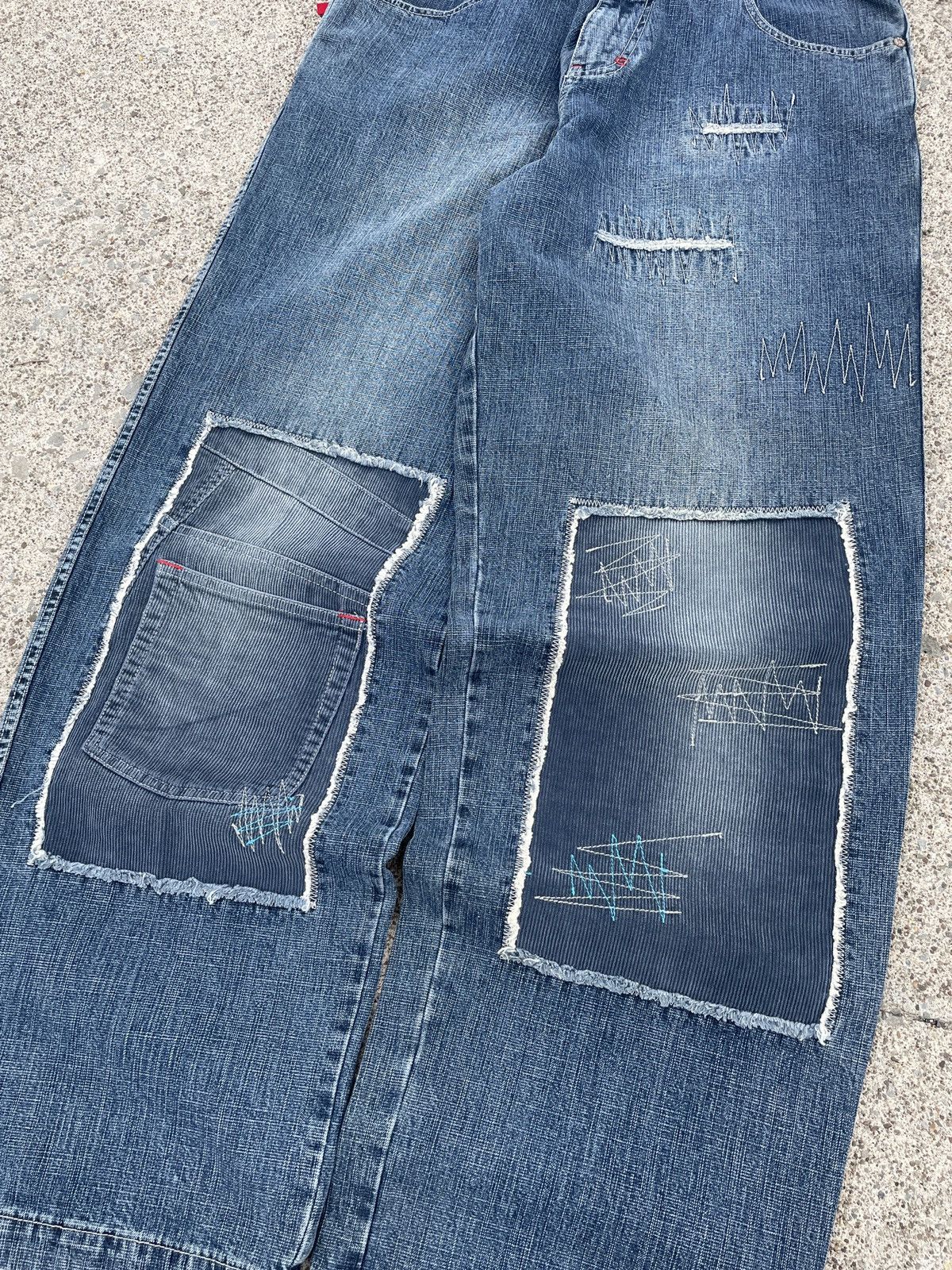 Ecko Unltd. Baggy Y2K Ozoc Patchwork jeans Size US 32 / EU 48 - 4 Thumbnail