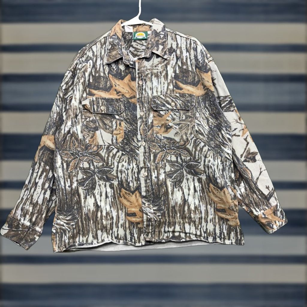 Vintage VINTAGE Cabela's Men’s Camouflage Shirt Large Realtree Outdoor Hunting Twill USA 90s Size US L / EU 52-54 / 3 - 1 Thumbnail