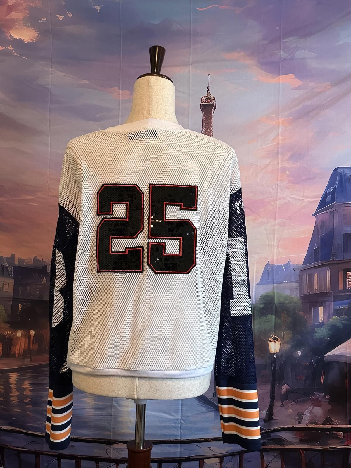 Akila Akira Long Sleeve Mesh Jersey with Number 25 Design Sheer Size S / US 4 / IT 40 - 3 Thumbnail