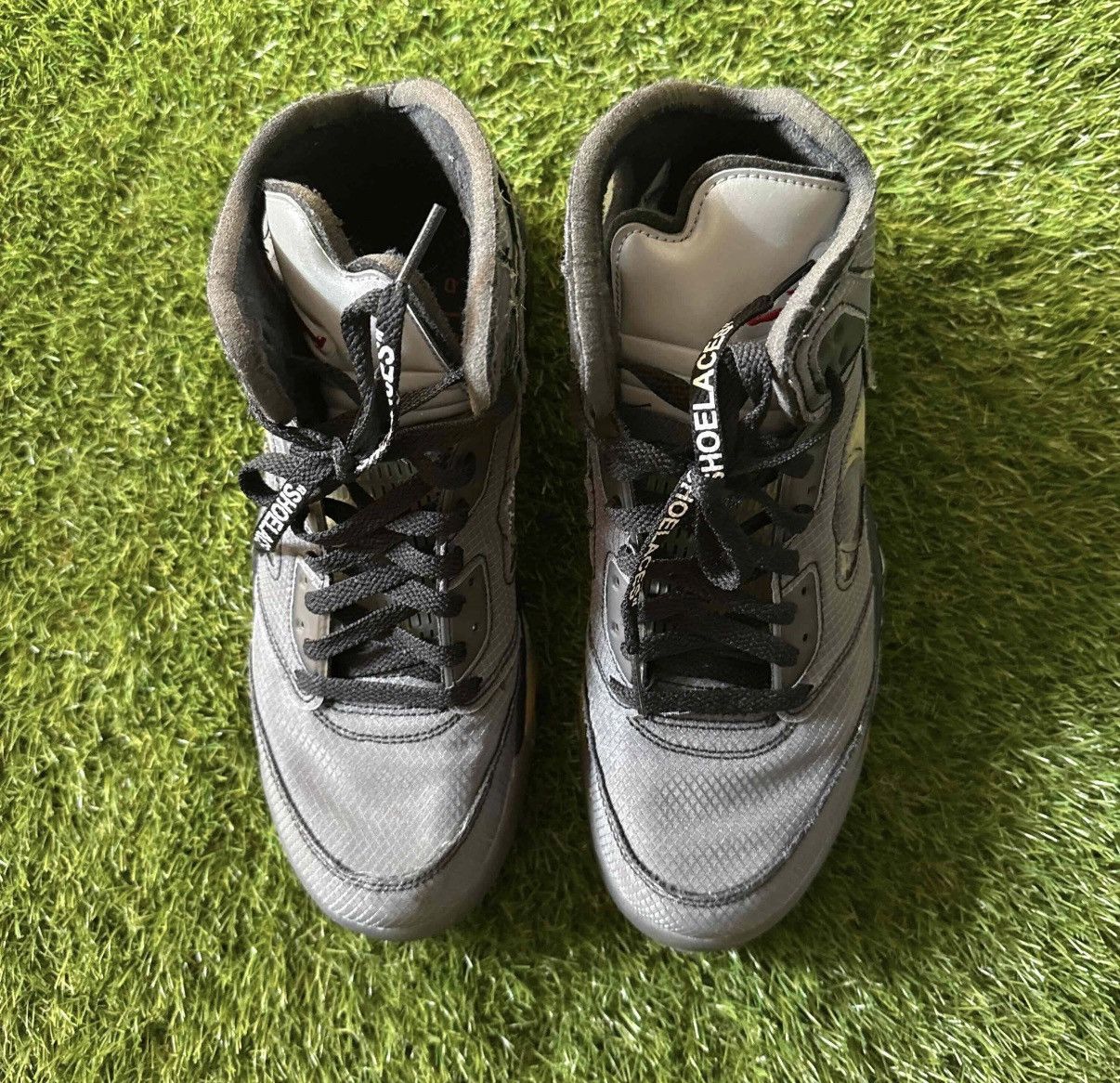 Jordan Brand × Off-White Off-White x Air Jordon 5 Retro SP ‘Muslin’ Size US 8.5 / EU 41-42 - 3 Thumbnail