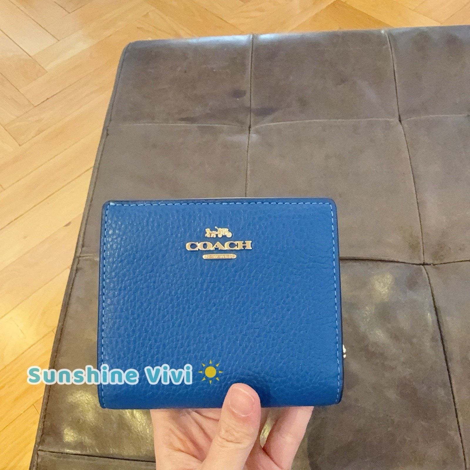 Coach NWT Coach Snap Wallet C2862 Pacific Bright Blue Leather Size ONE SIZE - 2 Thumbnail