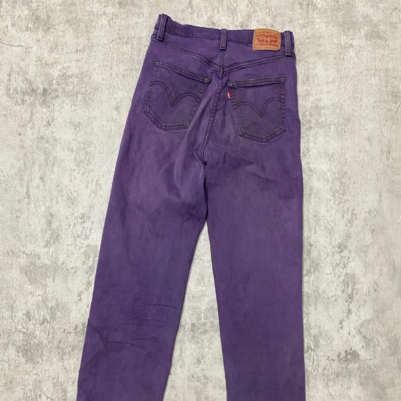 Other High-waisted straight-leg purple jeans #streetwear Size 27" / US 4 / IT 40 - 4 Thumbnail
