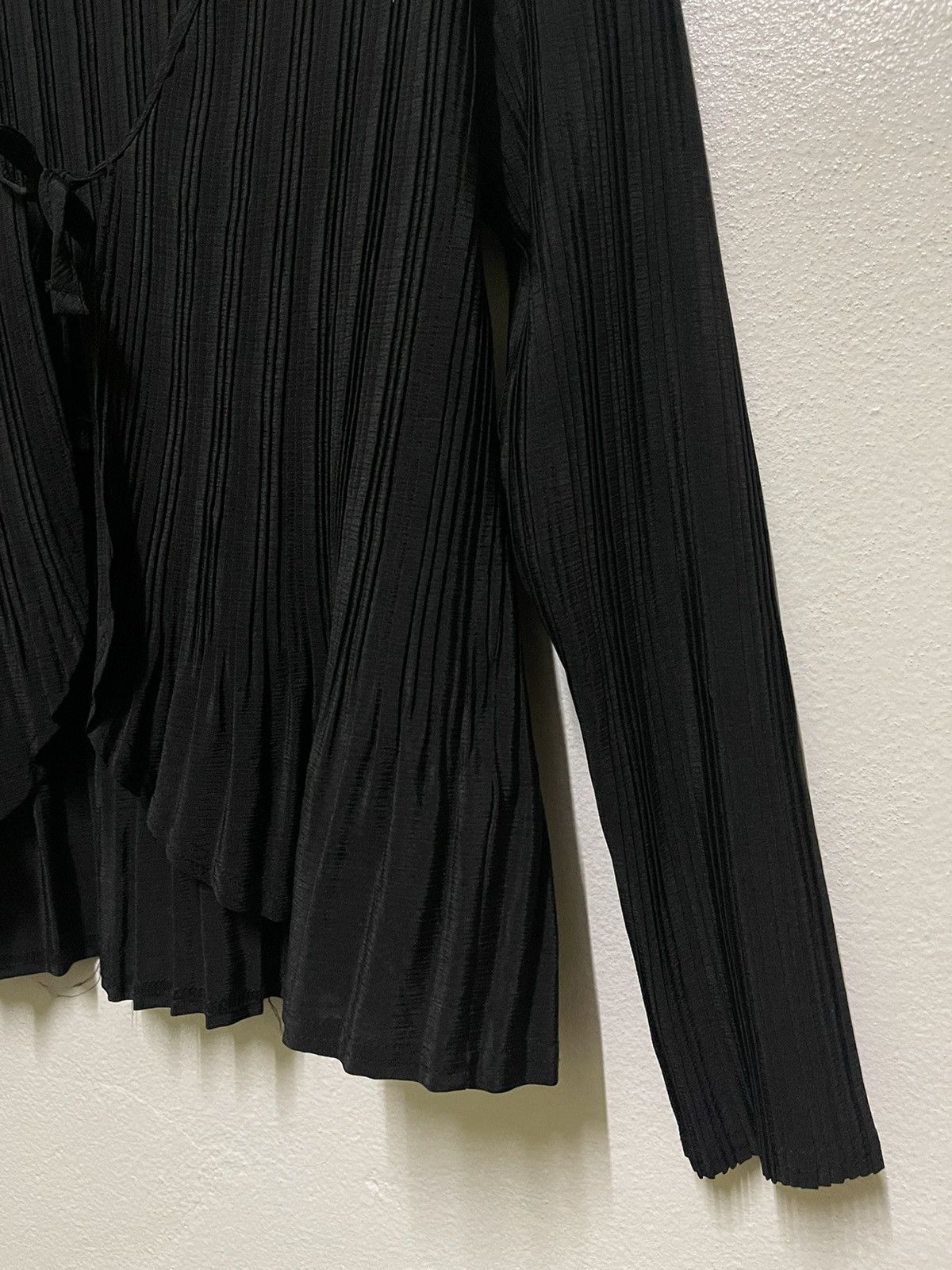 Japanese Brand Le Chic Pleated Cardigan Black M-L Size M / US 6-8 / IT 42-44 - 6 Thumbnail