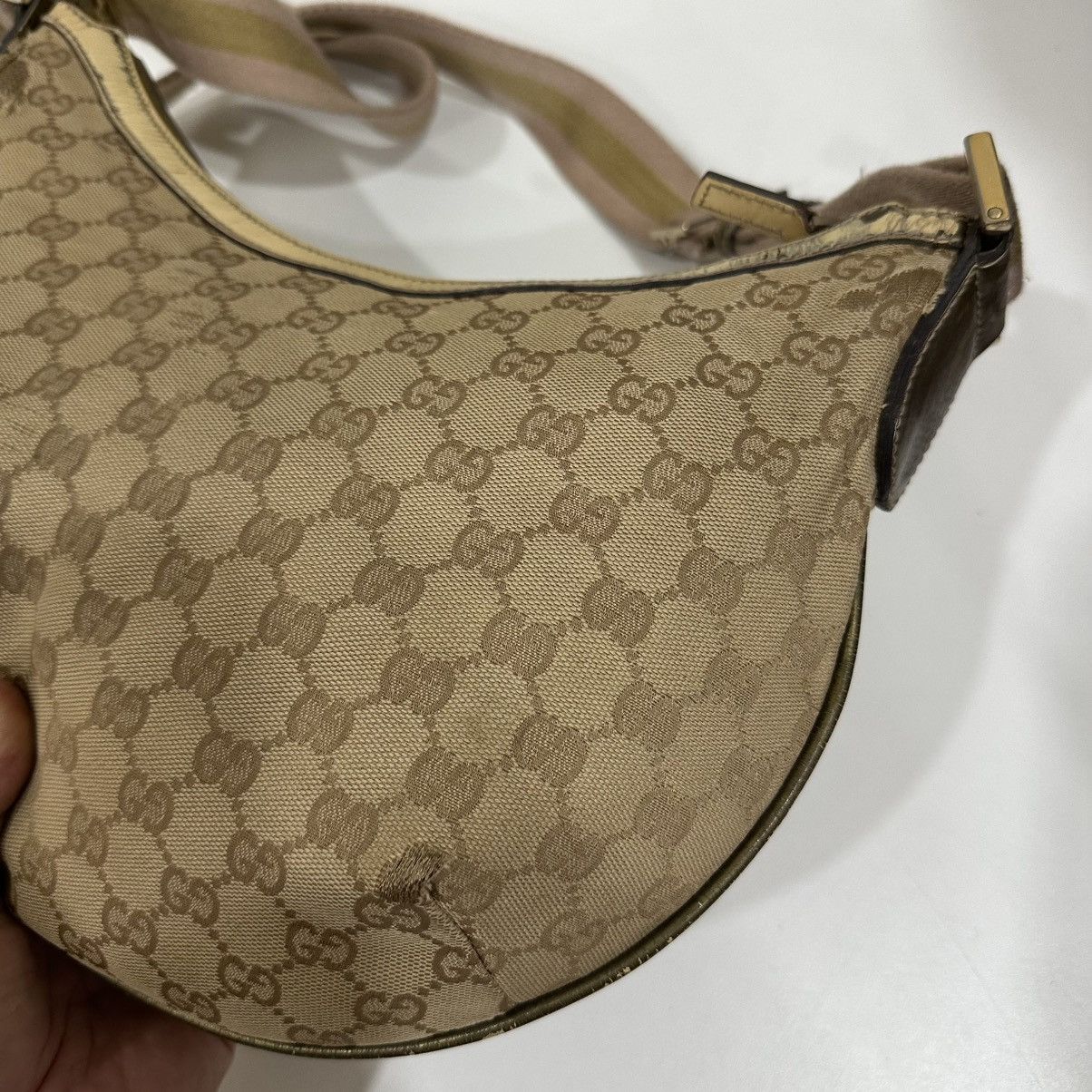 Gucci GUCCI GG HALF MOON CANVAS CROSSBODY BAG 18 Size ONE SIZE - 10 Thumbnail