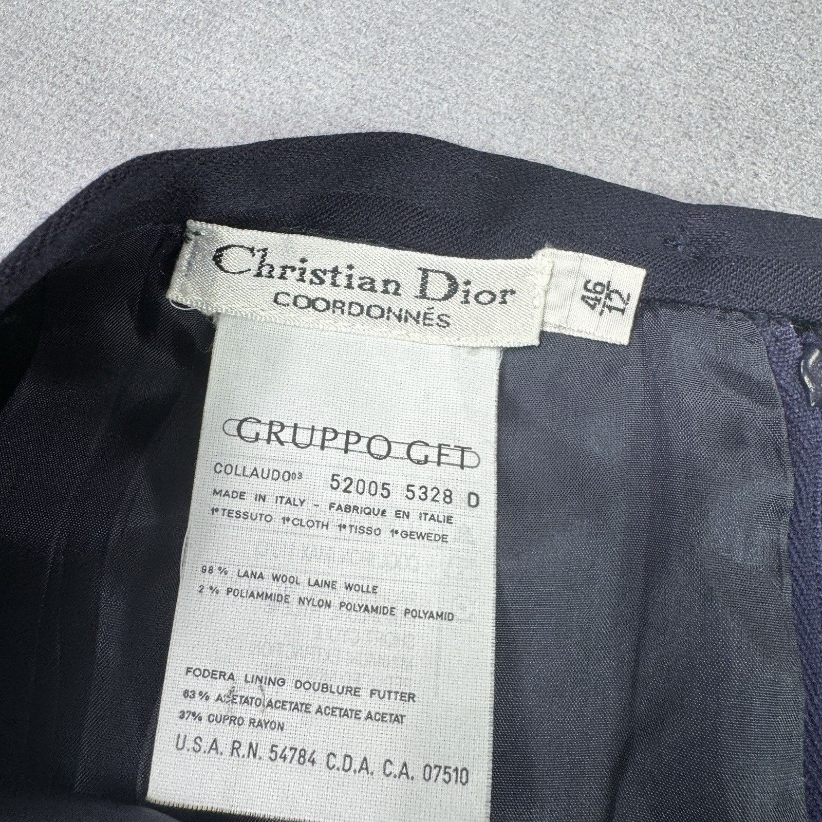 Dior Vintage Christian Dior Coordonnes Short Skirt Blue 46/12 Size 32" / US 10 / IT 46 - 11 Thumbnail
