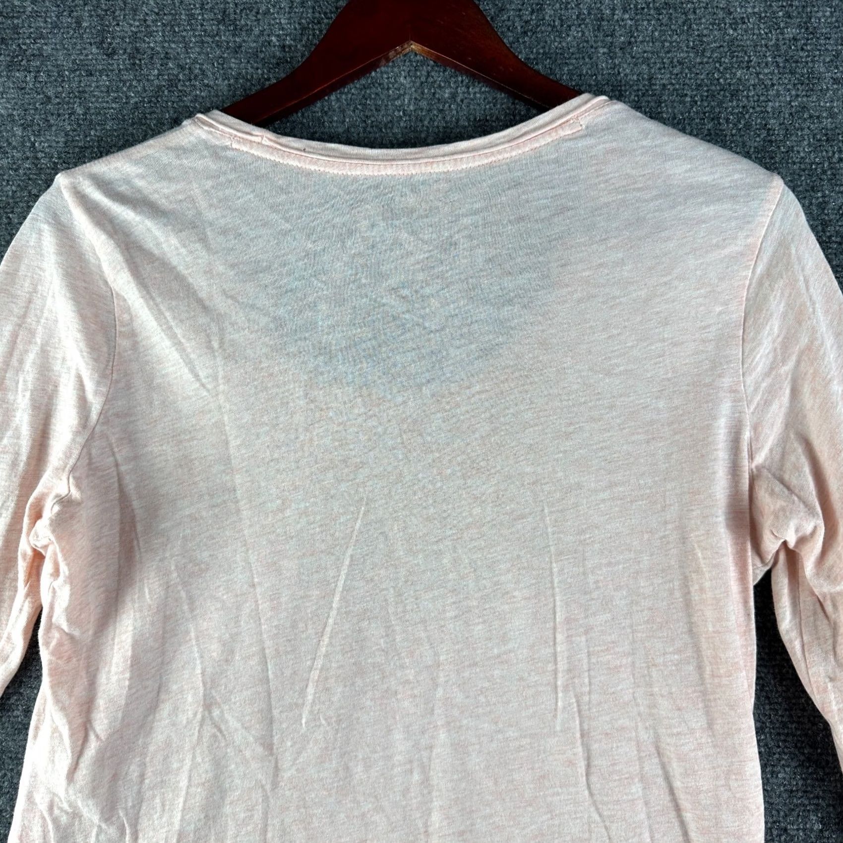 Eddie Bauer Eddie Bauer Top Womens PS Orange Cotton Knit Tee Long Sleeve Pullover Logo Shirt Size S / US 4 / IT 40 - 7 Thumbnail