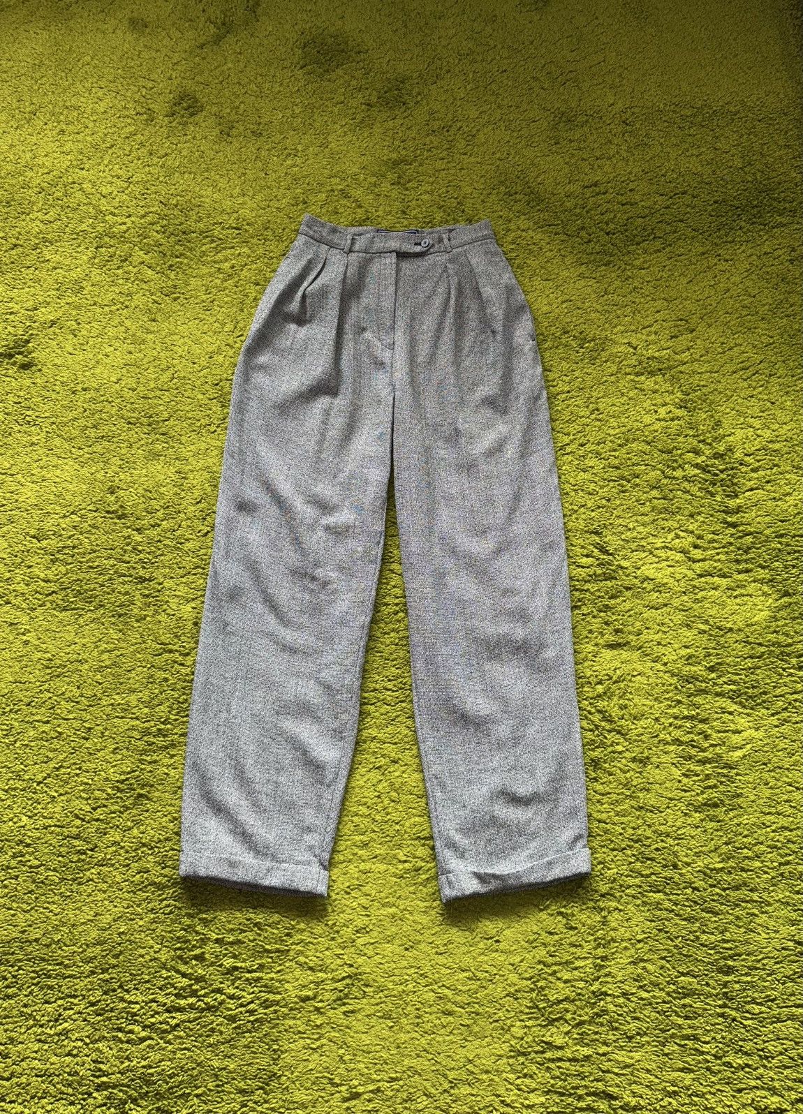Burberry Burberry 1990s vintage wide leg palazzo wool pants Size 27" / US 4 / IT 40 - 1 Thumbnail