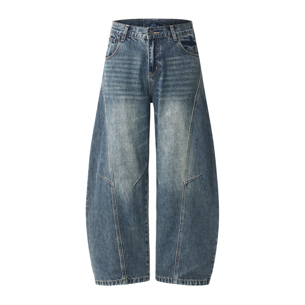 Jean Vintage men's distressed washed casual scimitar jeans Size US 32 / EU 48 - 1 Thumbnail