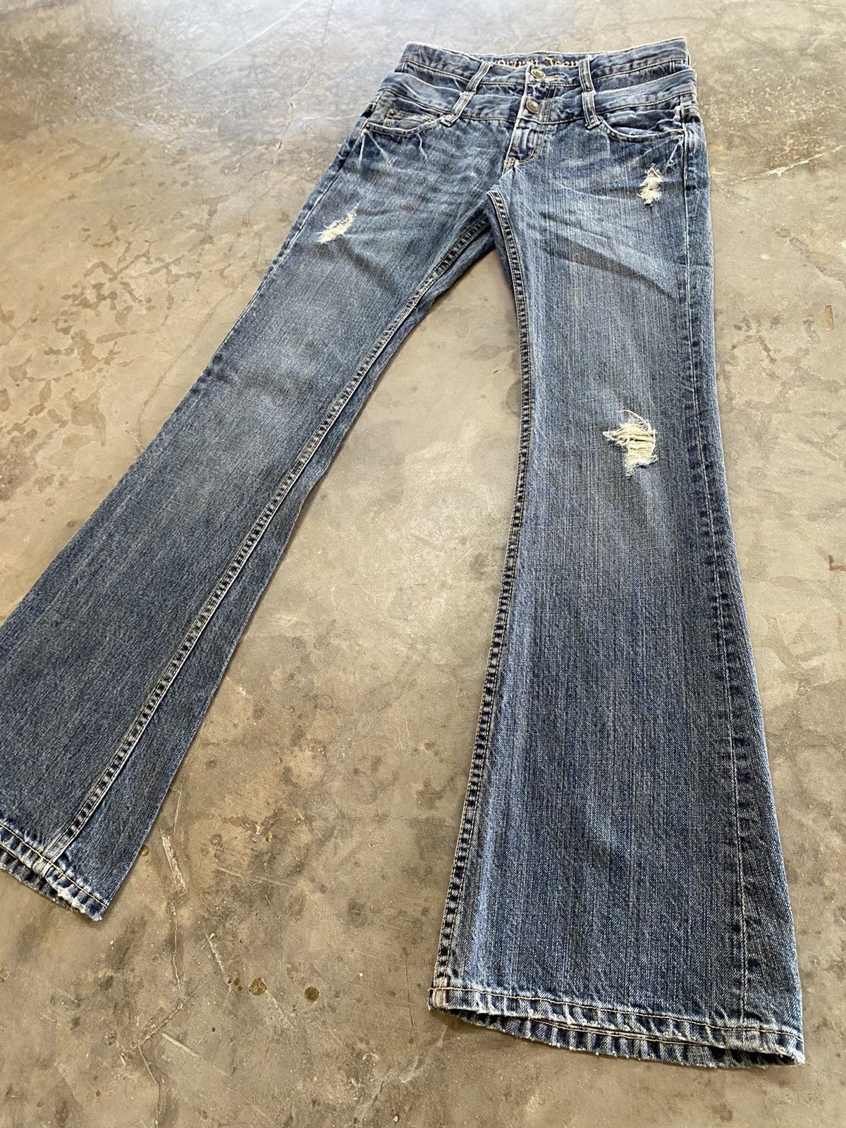 Hysteric Glamour × Japanese Brand × Le Grande Bleu (L.G.B.) Flare Jeans Japanese Oririn Jeans Distressed Boot Cut Size 26" / US 2 / IT 38 - 2 Thumbnail