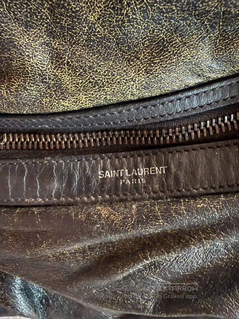Saint Laurent Paris Saint Laurent Paris 16AW Black Washed Worn Cowhide Backpac Size ONE SIZE - 6 Thumbnail