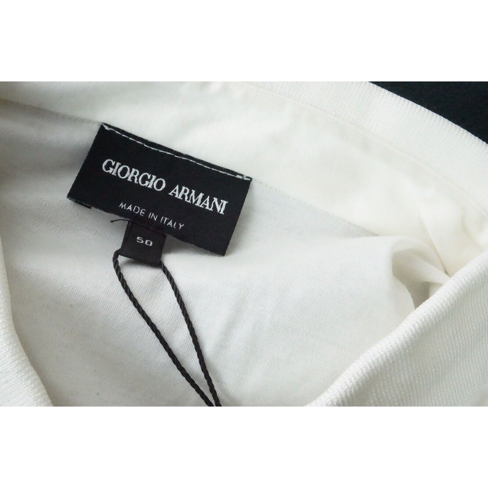Giorgio Armani Giorgio Armani Black Label White 1/4 Zip Cotton Blend Polo S Size US M / EU 48-50 / 2 - 4 Thumbnail