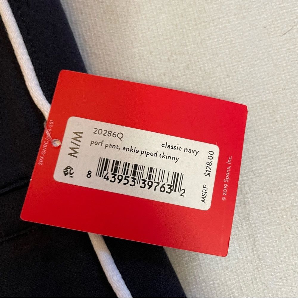 Spanx NWT New $128 Spanx Perfect Pant Ankle Piped Skinny Navy Pan Size 32" / US 10 / IT 46 - 4 Thumbnail