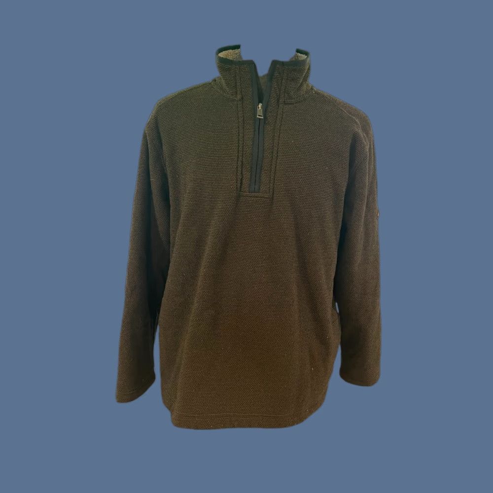 Orvis Orvis Jacket Mens XL Brown 1/4 Zip Pullover Fleece Lined Sherpa Polyester Pockets Regular Outdoor Classic Size US XL / EU 56 / 4 - 1 Thumbnail