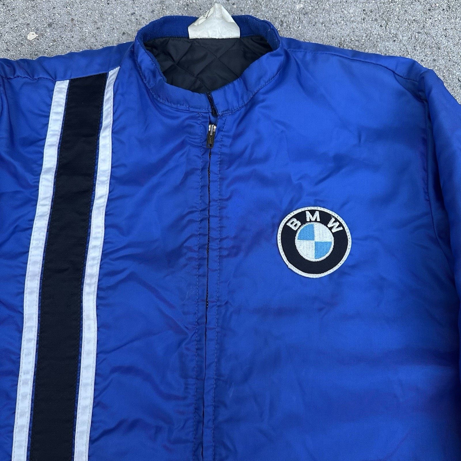 BMW × NASCAR × Vintage Vintage 80s BMW Blue Racing Zip Up Jacket Large Made In USA Size US L / EU 52-54 / 3 - 2 Thumbnail