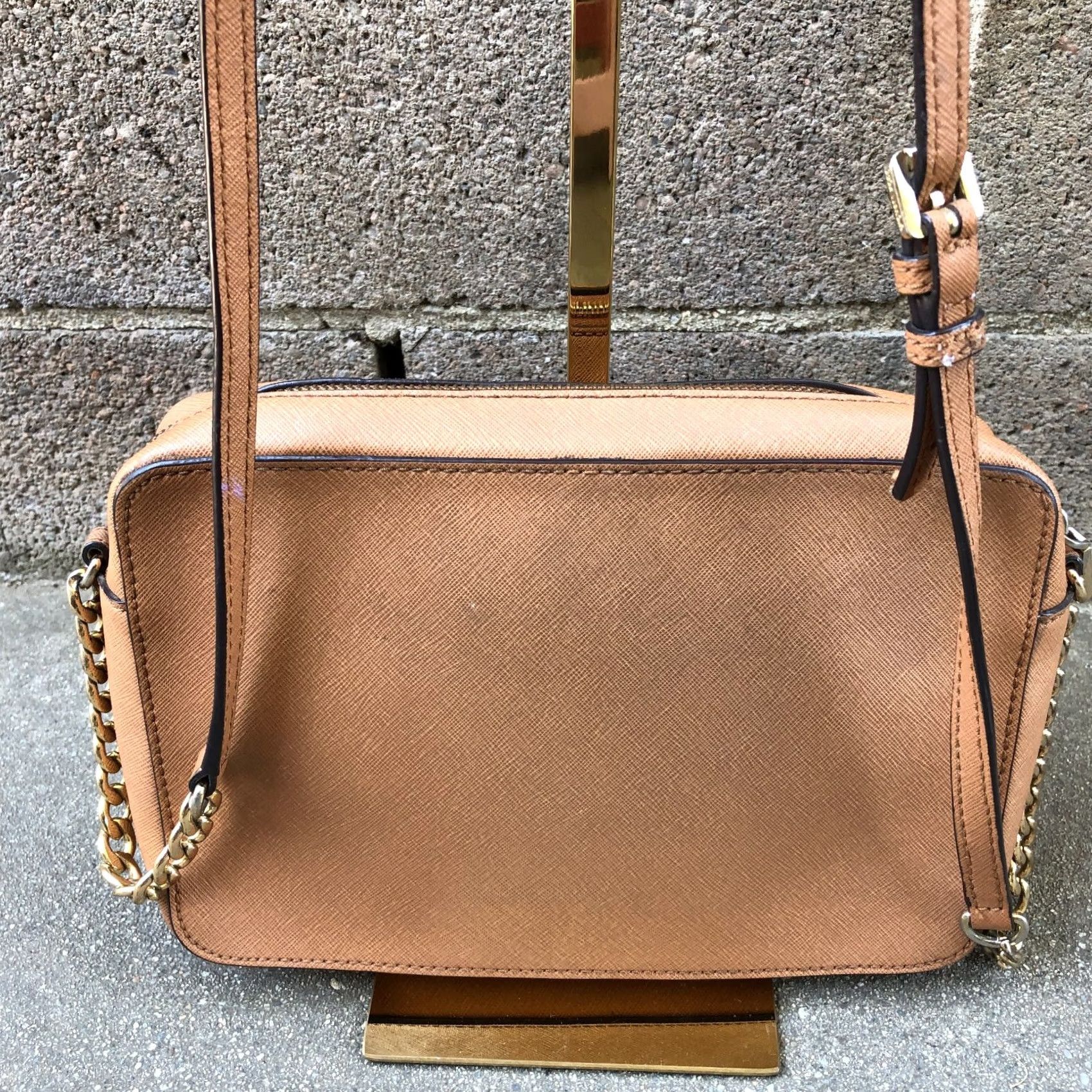 Michael Kors MICHAEL KORS Jet Set Chain Crossbody Purse Brown Shoulder Bag Saffiano Leather Size ONE SIZE - 2 Thumbnail